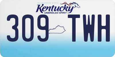 KY license plate 309TWH
