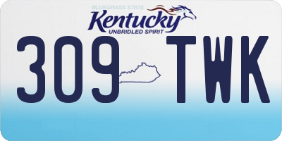 KY license plate 309TWK