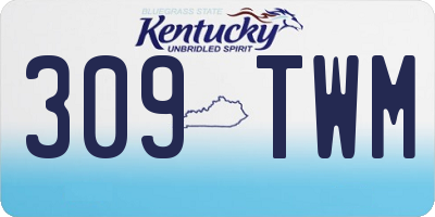 KY license plate 309TWM