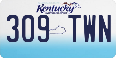 KY license plate 309TWN