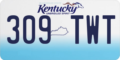 KY license plate 309TWT