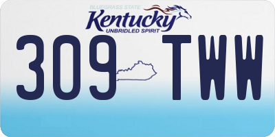 KY license plate 309TWW