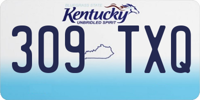 KY license plate 309TXQ