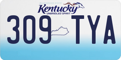 KY license plate 309TYA