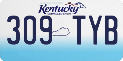 KY license plate 309TYB