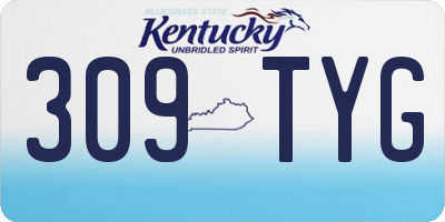 KY license plate 309TYG