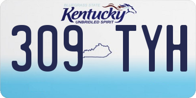 KY license plate 309TYH