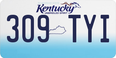 KY license plate 309TYI