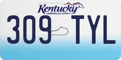 KY license plate 309TYL