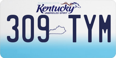 KY license plate 309TYM