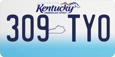 KY license plate 309TYO