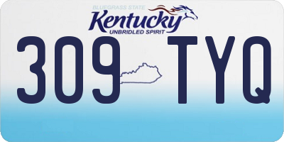 KY license plate 309TYQ