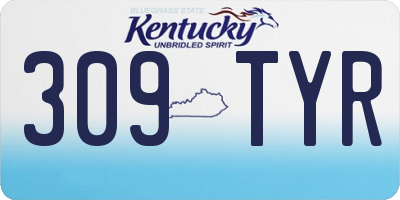 KY license plate 309TYR