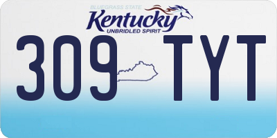 KY license plate 309TYT
