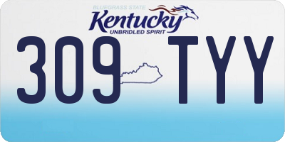 KY license plate 309TYY