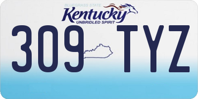 KY license plate 309TYZ