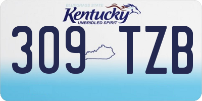KY license plate 309TZB