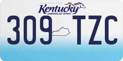 KY license plate 309TZC