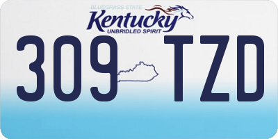 KY license plate 309TZD