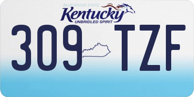KY license plate 309TZF