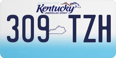 KY license plate 309TZH