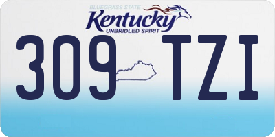 KY license plate 309TZI