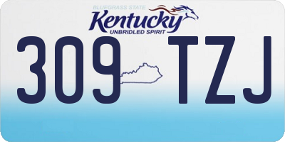 KY license plate 309TZJ