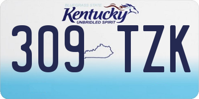 KY license plate 309TZK
