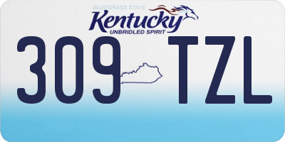 KY license plate 309TZL