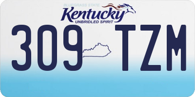 KY license plate 309TZM