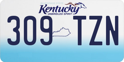 KY license plate 309TZN