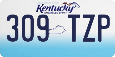 KY license plate 309TZP