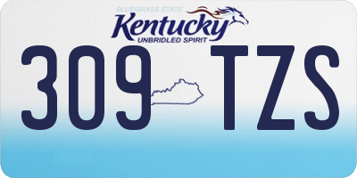 KY license plate 309TZS