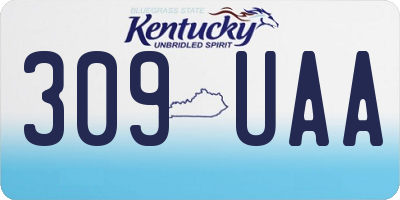 KY license plate 309UAA