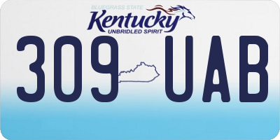 KY license plate 309UAB