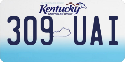 KY license plate 309UAI