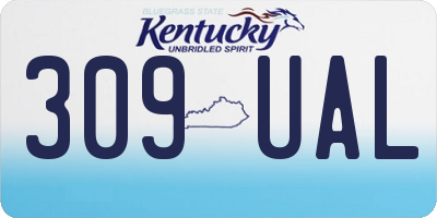 KY license plate 309UAL