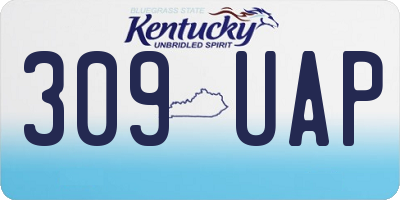 KY license plate 309UAP