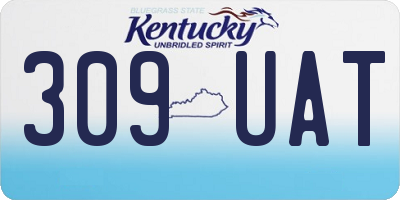 KY license plate 309UAT
