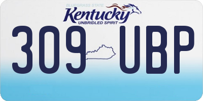 KY license plate 309UBP