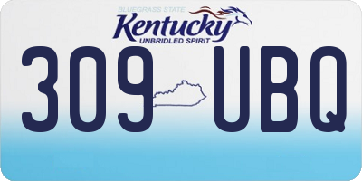 KY license plate 309UBQ