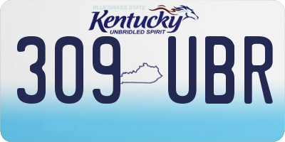 KY license plate 309UBR