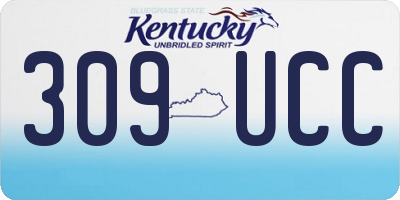 KY license plate 309UCC