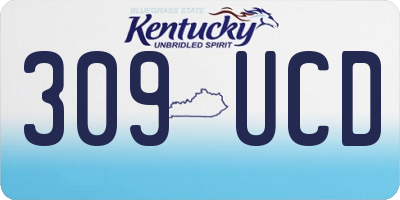 KY license plate 309UCD
