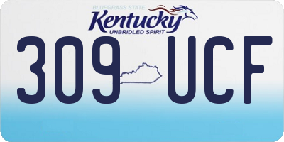 KY license plate 309UCF