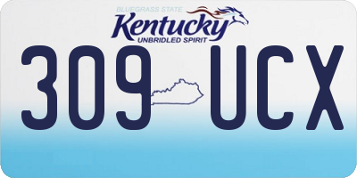 KY license plate 309UCX