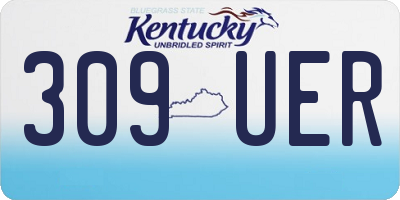 KY license plate 309UER