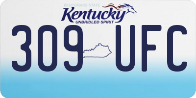 KY license plate 309UFC