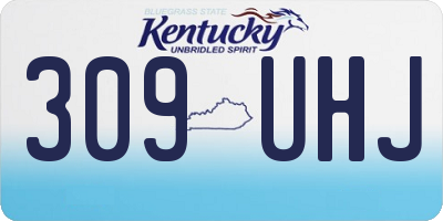KY license plate 309UHJ