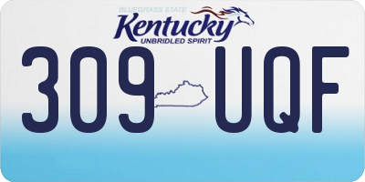 KY license plate 309UQF
